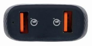 GEMBIRD TA-U2QC3-CAR-01 Gembird QC3.0 brzi auto punjac 2xUSB, 36W 3.6-6.5V/3A, 6.5-9V/2A, 9-12V/1.5A FO
