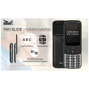 Meanit Mobilni telefon F60 SLIDE , 2.8 ekran ( 7.1 cm ), Dual SIM