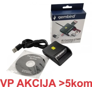 GEMBIRD CRDR-CT405 ** Smart card reader USB2.0 Citac licne karte, sobracajne bank. +SD+TF+SIM reader (959)