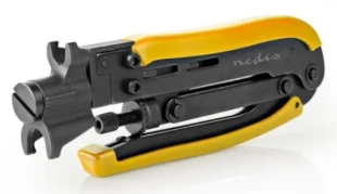 NEDIS CSGG49530YE Alat za instalaciju antenskog kabla, F-konektor na RG58,RG59,RG6,RG7, RG11, ABS / celik