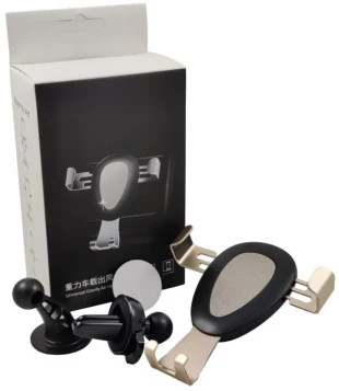 GEMBIRD TA-CHAV-06 Silver Gembird drzac mobilnog telefona za auto 2u1 za ventilacioni otvor i staklo