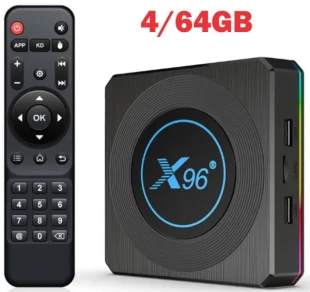 GEMBIRD GMB-X96 X4 4/64GB smart TV box S905X4 quad, Mali-G31MP 8K, 10/100M KODI Android 11.0