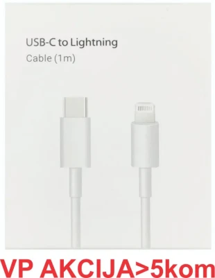 GEMBIRD CCP-AMCM-AMLM-1.0M ** Gembird 20W PD kabl USB-C na Lightening 8-pin, USB 3.0, 1m, white (167)