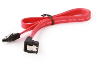 GEMBIRD CC-SATAM-DATA90-0.3 Gembird Metal clips, Serial ATA data kabl flat 0,3m 90 degree bent connector