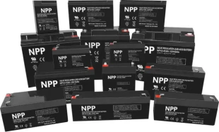 NPP NP12V-12Ah, AGM BATTERY, C20=12AH, T2, 151x98x95x100, 3,3KG, BLACK