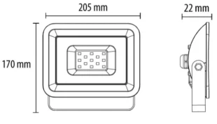 LED reflektor 50W 6500K LRF024EW-50W/BK Crna
