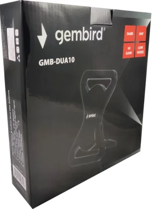 GEMBIRD GMB-DUA10 **Gembird Antena sobna/spoljna sa pojacalom, 23x21cm, UHF, dobit 36dB sa kablom 10m (959)