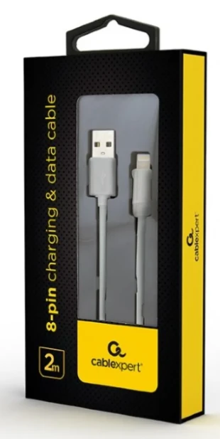 GEMBIRD CC-USB2-AMLM-2M-W Gembird USB 2.0 A-plug to 8-pin usb Apple iphone cable 2M White