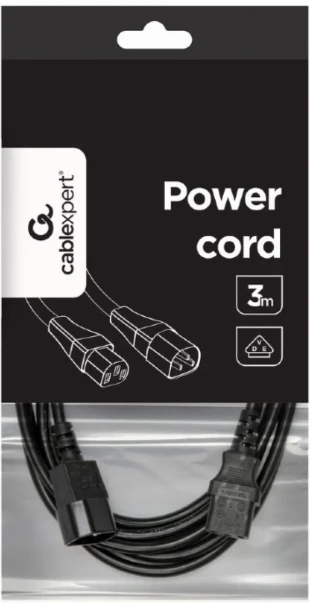 PC-189-VDE-3M Gembird Kabl za napajanje (C13 na C14) UPS, VDE odobren, 3m