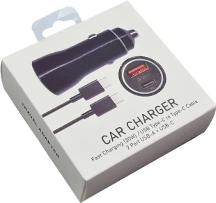 GEMBIRD NPA-AC23 ** Gembird QC3.0 PD auto punjac +kabl-C,20W 3.6V-6.5V/2.4A, 6.5V-9V/1.67, 9V-12V/1.3A (287)