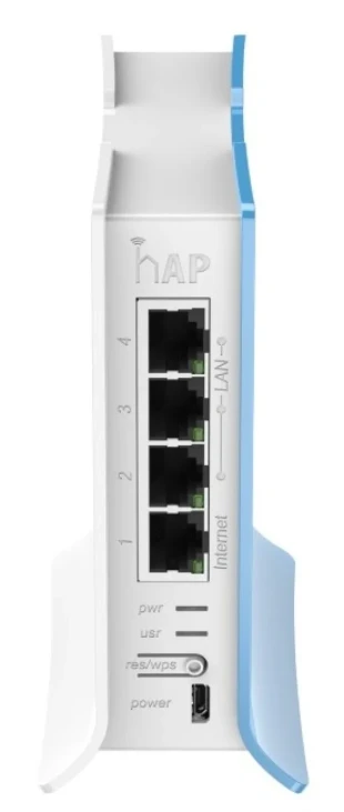 MikroTik RB941-2nD-TC hAP lite 4xLAN 10/100 2,4GHz, lower case RouterOS L4, ruter (269) MT013
