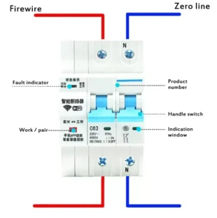 GEMBIRD ZIGBEE-SMART-SWITCH BREAKER Gembird Tuya prekidac-osigurac APP Glasovna kontrola Alexa Google Smart