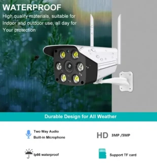 GEMBIRD CAM-IP3MP-B6 * GMB kamera 3 mpx 3.6mm microSD iCSee xmeye pro app Two-way voice Bullit ip66 (2676)