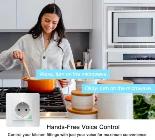 GEMBIRD SMART-WALL GMB WiFi WiFi Tuya Pametna zidna suko uticnica, staklena ploca Alexa Google Yandex, Alice