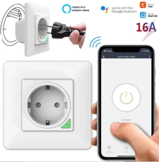 GEMBIRD SMART-WALL GMB WiFi WiFi Tuya Pametna zidna suko uticnica, staklena ploca Alexa Google Yandex, Alice