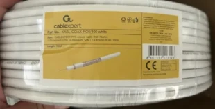 GEMBIRD KABL-COAX-RG6/100 white (X553) koaksialni kabl RG6 bez konektora, conductivity 18%,6.5mm,100m