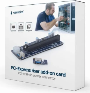 GEMBIRD RC-PCIEX-03 Gembird * PCI-Express riser add-on card, PCI-ex 6-pin power connector