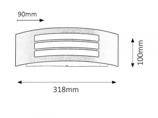 Roma gardenE27 14W mat crno ensave IP44 (8409)