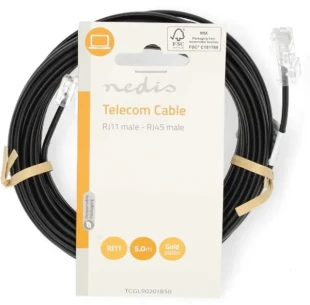 NEDIS TCGL90201B50 Nedis RJ11(telefonski) na RJ45(mrezni) 5m Flat