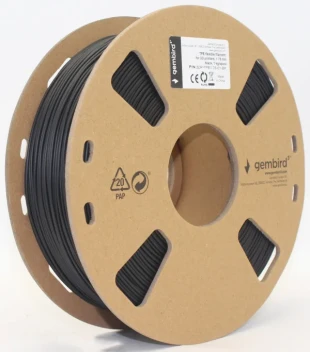 GEMBIRD 3DP-TPE1.75-01-BK TPE FLEKSIBILNI Filament za 3D stampac 1,75mm kotur 1KG BLACK