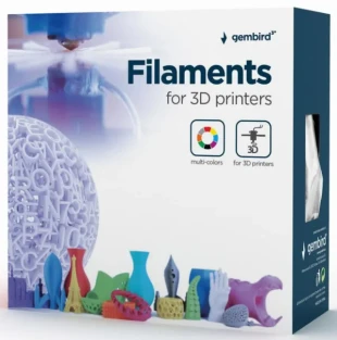 GEMBIRD 3DP-ABS1.75-01-FR ABS Filament za 3D stampac 1.75mm, kotur 1KG, plamen sjajan RED