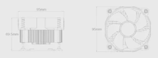 DEEPCOOL DeepCool CK-11508 * Intel CPU kuler 65W 92mm.Fan 2200rpm 42CFM 30dBa LGA 1200/115x/LGA775/i7/i5/i3