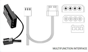 DeepCool RF120B 120x120x25mm ventilator BLUE LED hydro bearing 1300rpm 49CFM 22dBa