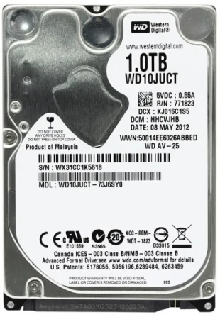HDD 2.5 * 1TB WD10JUCT WD 16MB 5400RPM SATA 9,5mm
