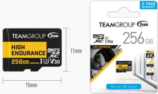 TEAM GROUP TeamGroup MICRO SDXC 256GB High Endurance UHS-I U3 V30,100/50MB/s, THUSDX256GIV3002 ZA VIDEO NADZOR!