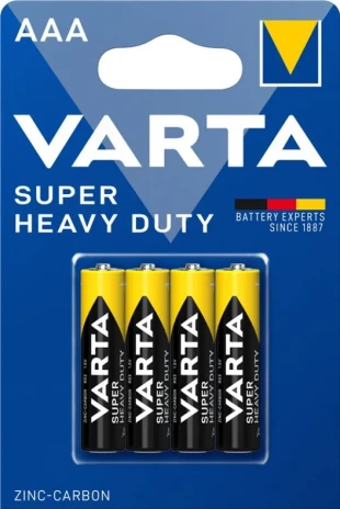 VARTA Superlife AAA 1.5V R03 SUPER HEAVY DUTY, PAK4 CK, Cink-karbon baterije