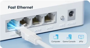 CUDY Cudy WR300 N300 Wi-Fi Router, Chipset MediaTek, router/AP/ Repeater/WISP 4xLAN, 2x5dBi