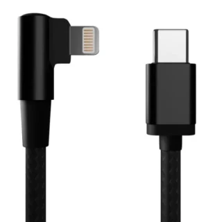 GEMBIRD CC-USB2-CMLML-0.2M Gembird Kabl USB-C na 8pin pod uglom 0,2m Black