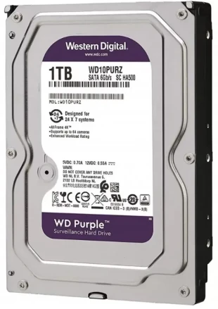 HDD 3.5 ** 1TB WD10PURZ WD Purple 24/7 5400RPM 64MB SATA3