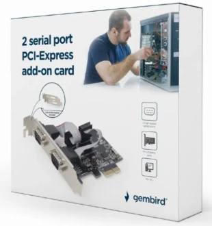 GEMBIRD SPC-22 Gembird 2 serial port PCI-Express add-on card, with extra low-profile bracket A