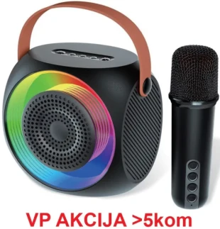 GEMBIRD SPK-L2 ** Gembird Bluetooth karaoke zvucnik RGB,10W,1800mAh, USB, microSD, AUX +mikrofon 500mAh(1360
