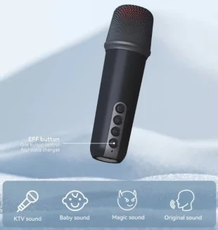 GEMBIRD SPK-L2 ** Gembird Bluetooth karaoke zvucnik RGB,10W,1800mAh, USB, microSD, AUX +mikrofon 500mAh(1360