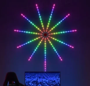RGB LED vatromet, 10x0.5m+1x1.5m, 156 LED, DC LVT-50/156