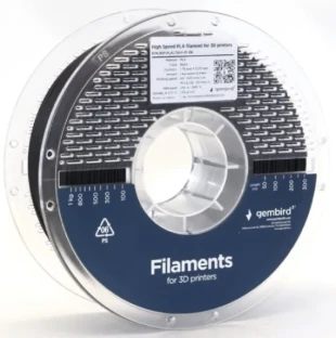GEMBIRD 3DP-PLA1.75HY-01-BK PLA filament velike brzine za 3D stampac 1.75mm, kotur 1KG BLACK