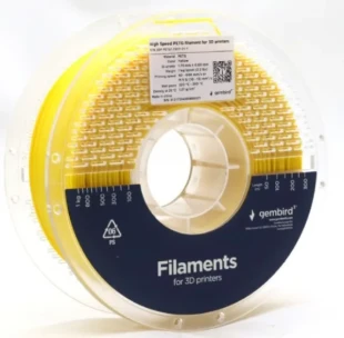 GEMBIRD 3DP-PETG1.75HY-01-Y PETG filament velike brzine za 3D stampac 1.75mm, kotur 1KG YELLOW