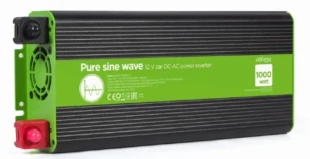 GEMBIRD EG-PWC-PS1000-01 Gembird 12V Cist sinusni inverter DC/AC 1000W + USB port, 2,7KG