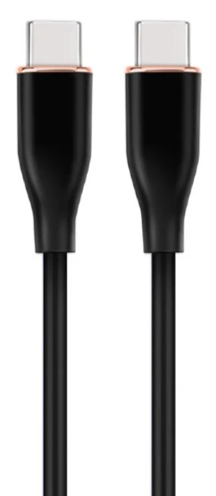 GEMBIRD CC-USB2S-CMCM-1.5M-BK Gembird 60W Premium silicon Type-C PD charging & data cable, 1.5m Black