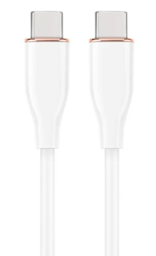 GEMBIRD CC-USB2S-CMCM-1.5M-W Gembird 60W Premium silicon Type-C PD charging & data cable, 1.5m, White