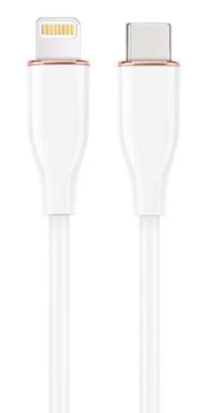 CC-USB2S-CM8PM-1.5M-W Gembird Premium silicon USB Type-C to 8-pins charging & data cable,1.5 m,White