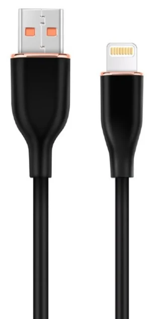 GEMBIRD CC-USB2S-AM8PM-1.5M-BK Gembird Premium silicon 8-pin cable charging and data cable, 1.5 m, black