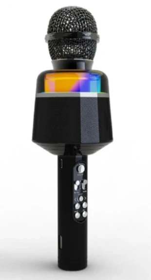 GEMBIRD MICBT-01-BK Gembird bezicni karaoke mikrofon sa zvucnikom 3W, LED, black