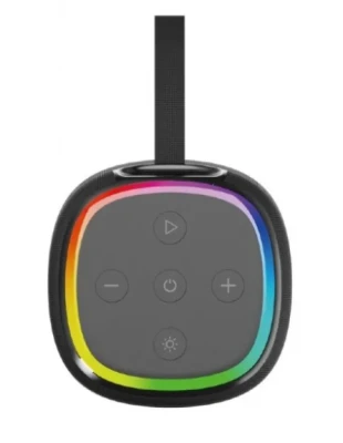 SPK-BT-LED-08L Gembird Portable Bluetooth LED speaker, 10W, BT, FM, USB, Handsfree, Black