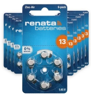 Renata baterija ZA13 1,45V Zink-Air baterija za SLUSNI APARAT,  Pakovanje 6kom