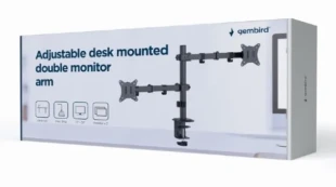 GEMBIRD MA-D2-03 Gembird Podesivi dupli stoni drzac za monitor, tilt, 17-32 max.2x9kg