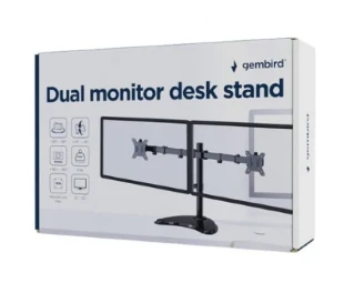 GEMBIRD MS-D2ST-02 Gembird Duplo Stono postolje za monitor (rotiranje, naginjanje, okretanje), 13-32 max.8KG