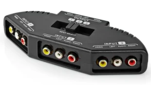 NEDIS VSWI2403BK Kompozitni video prekidaè, 3 ulaza na 1 izlaz, 1024x576